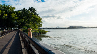 2022年9月21日　琵琶湖の朝の風景